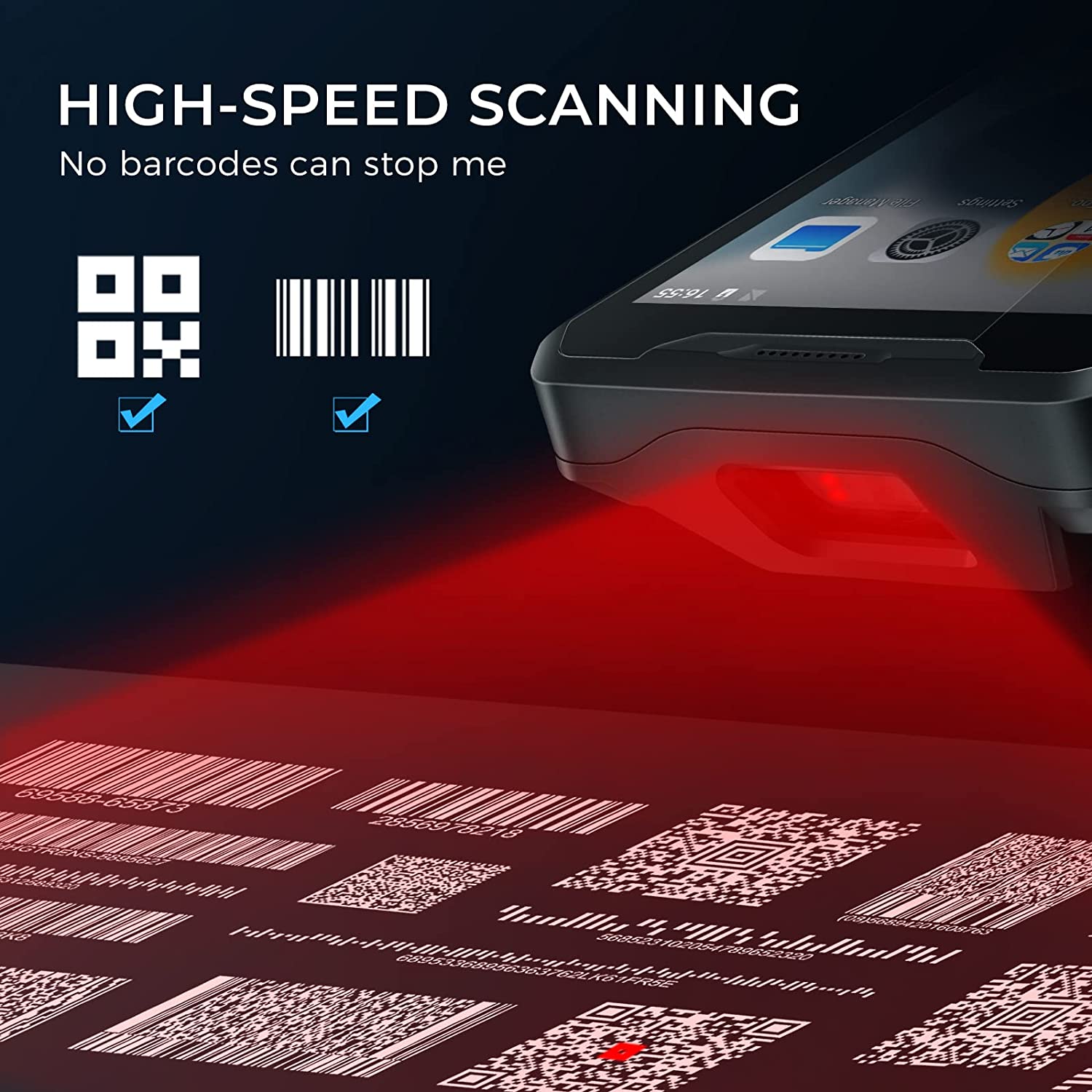 Barcode Scanner Wireless - Android 9 4G Ruggedized Wireless Handheld