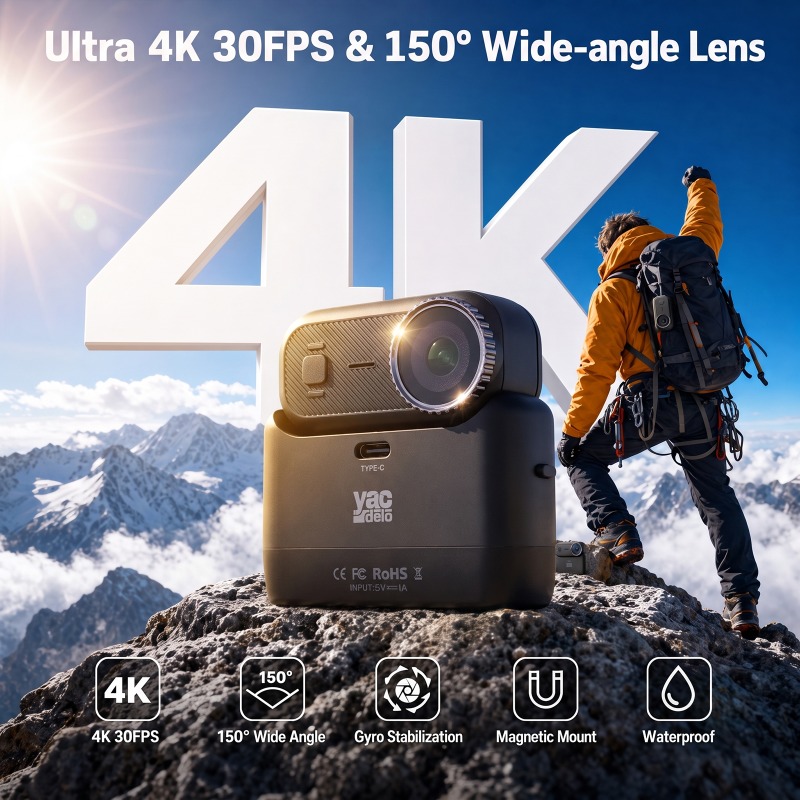 Action Camera 4K - APEX Action 4K Camera Mini POV