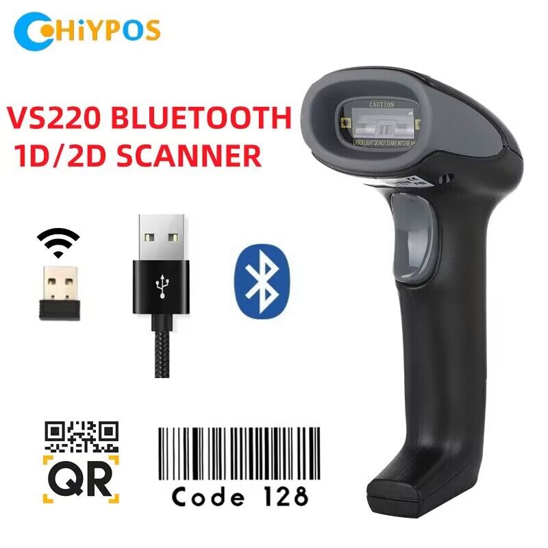 Barcode Scanner Wireless - HQ Barcode Scanner Compatible with 2.4G