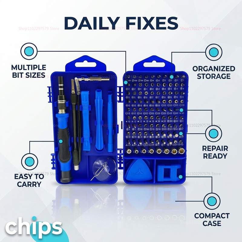 115 in 1 Multifunctional Screw - Electronics Repair Gadgets 评论和价格