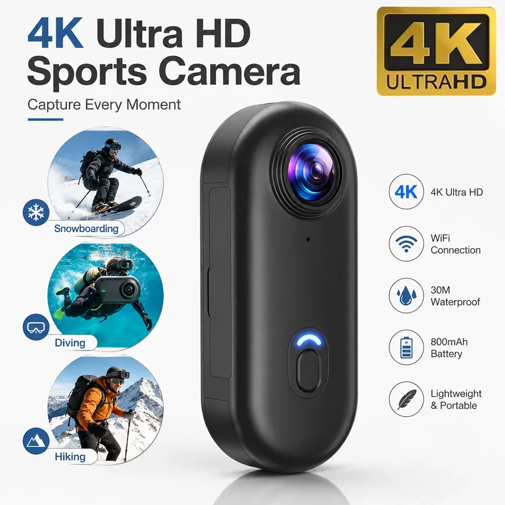4K/1080P WiFi Magnetic Action  - Action Camera 4K 评论和价格