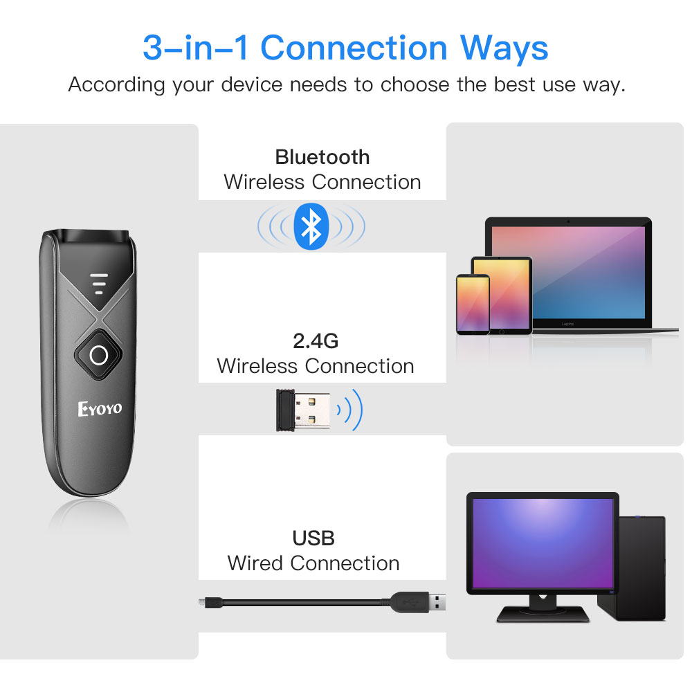 Eyoyo 2D Barcode Scanner USB W - Barcode Scanner Wireless 评论和价格