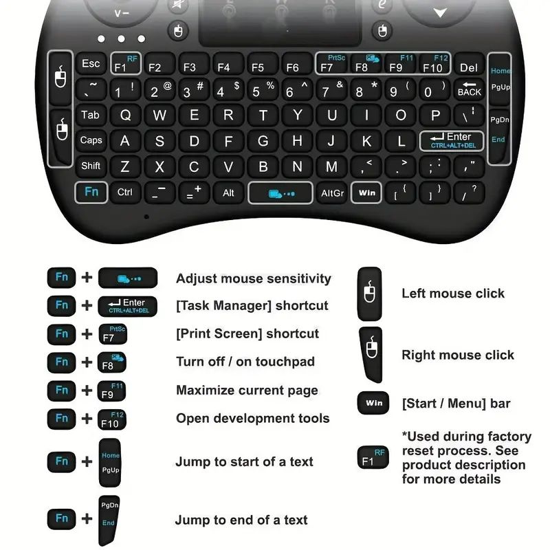 Mini Wireless Keyboard 2.4GHz  - Wireless Keyboard Mini 评论和价格