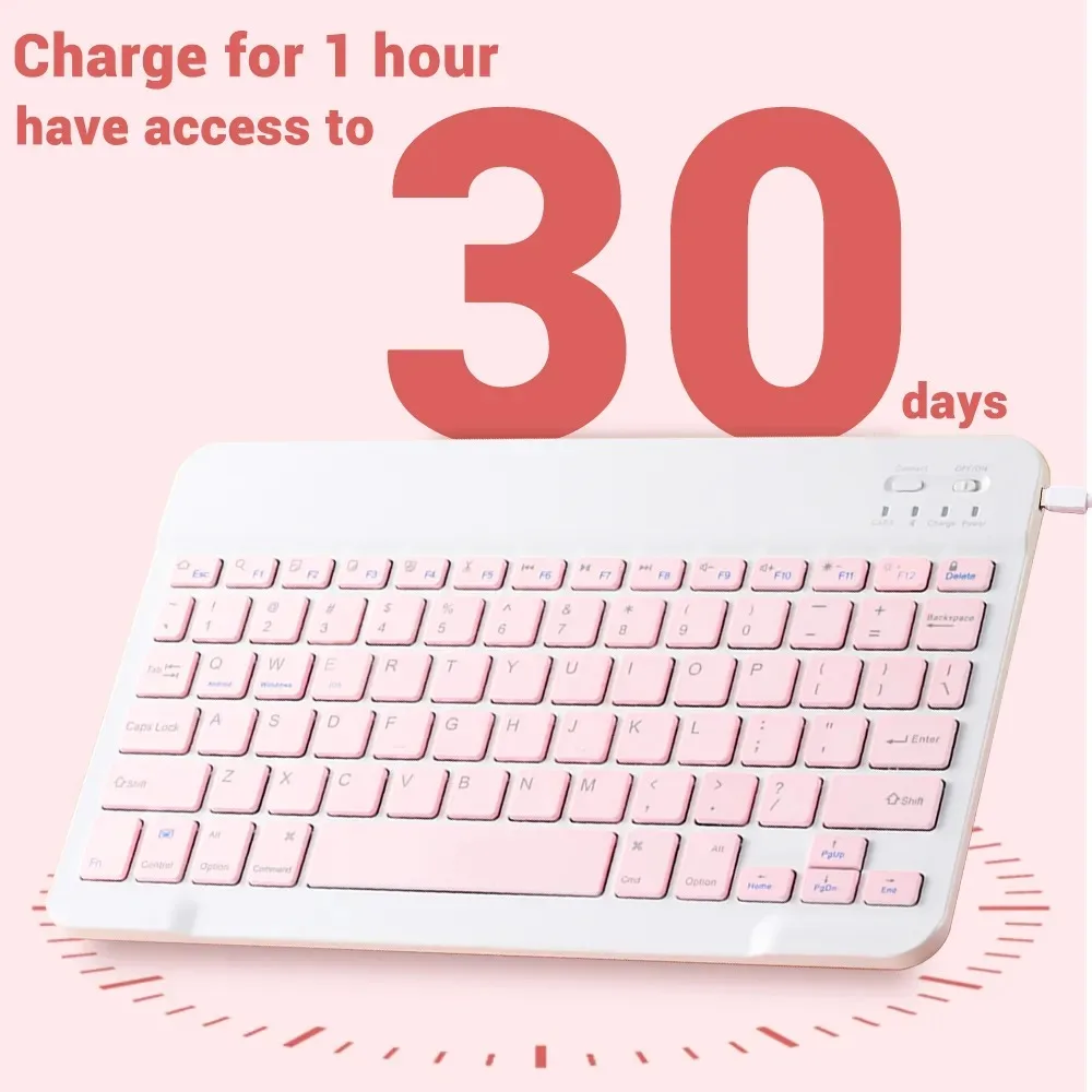 Hebrew Bluetooth Keyboard 10in - Wireless Keyboard Mini 评论和价格