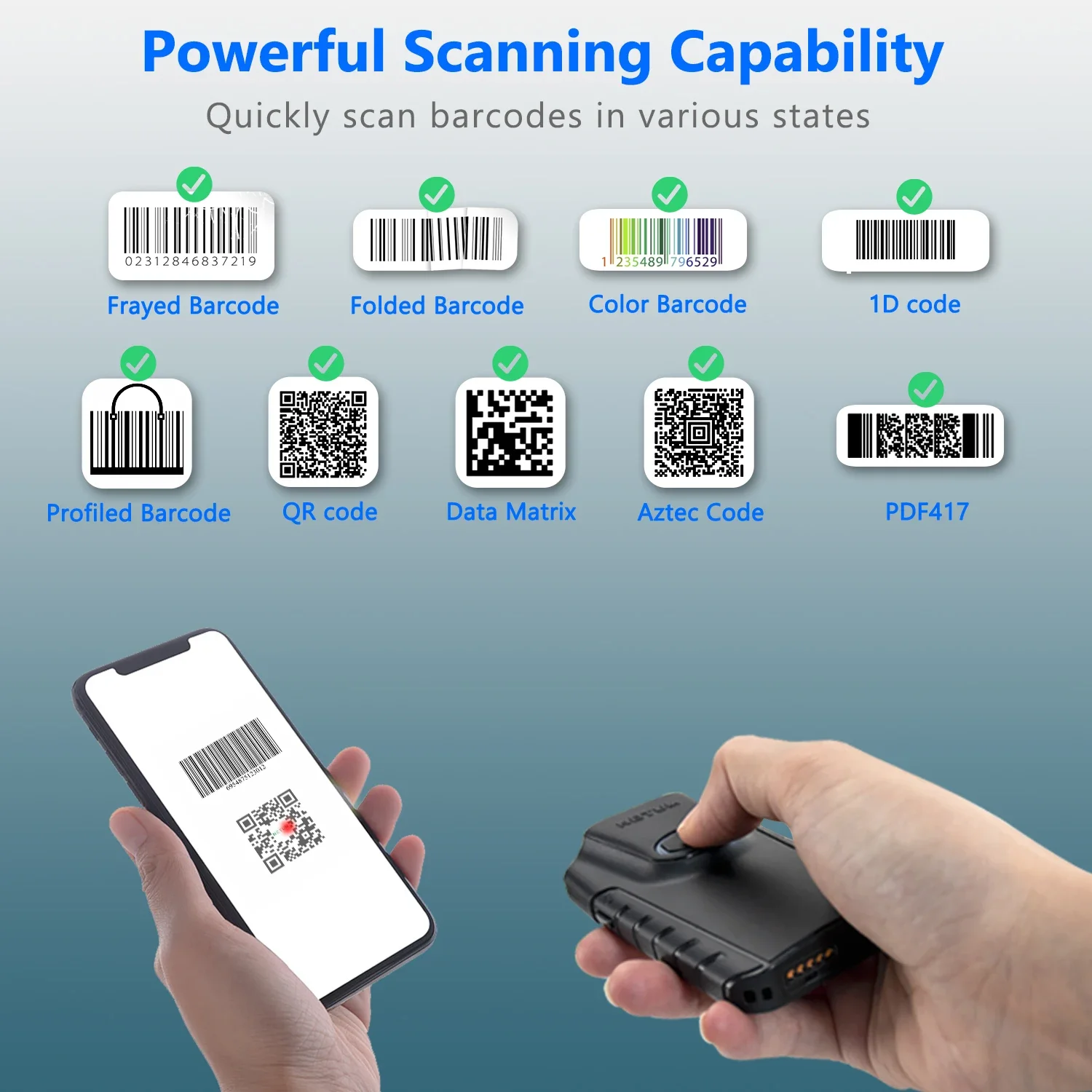 Netum E800 QR Code Reader Phon - Barcode Scanner Wireless 评论和价格
